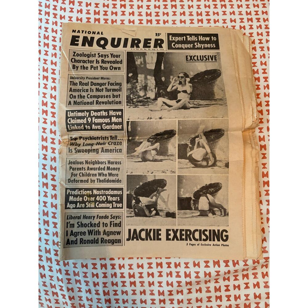 VTG National Enquirer August 9, 1970 Newspaper